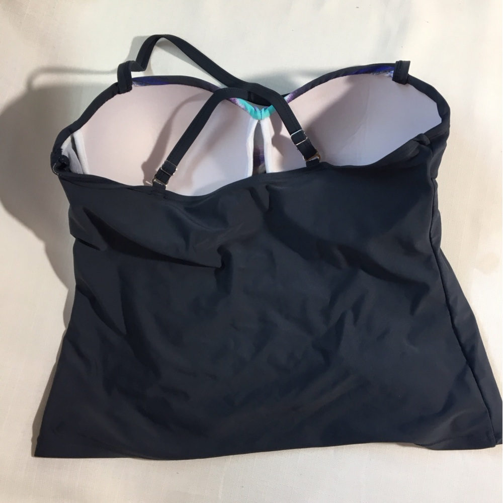 Free Country Crossback Rouched Tankini Top‎ - Picture 2 of 8